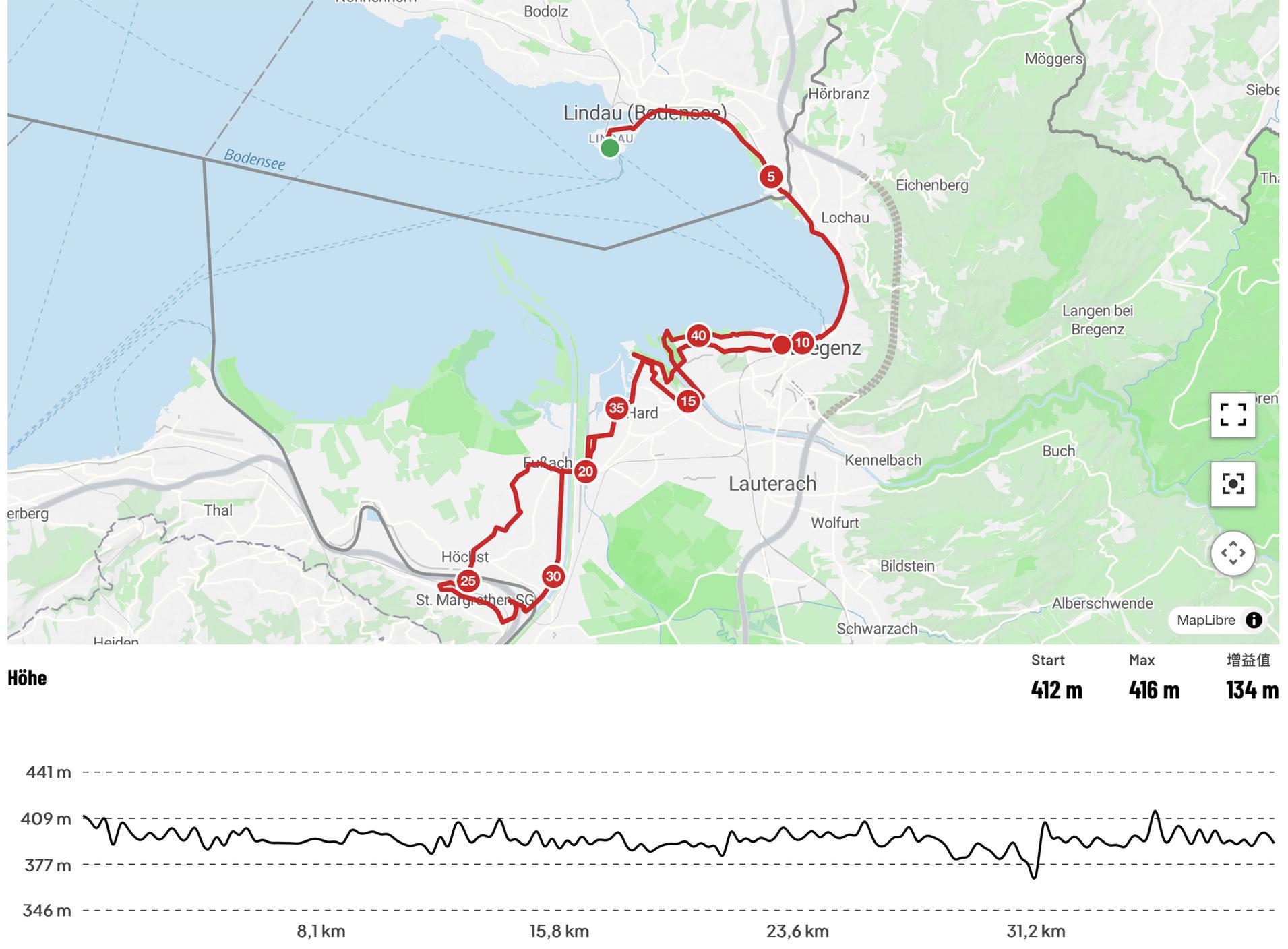 Marathon-Streckenplan 3-Länder-Marathon Marathon-Streckenplan 3-Länder-Marathon