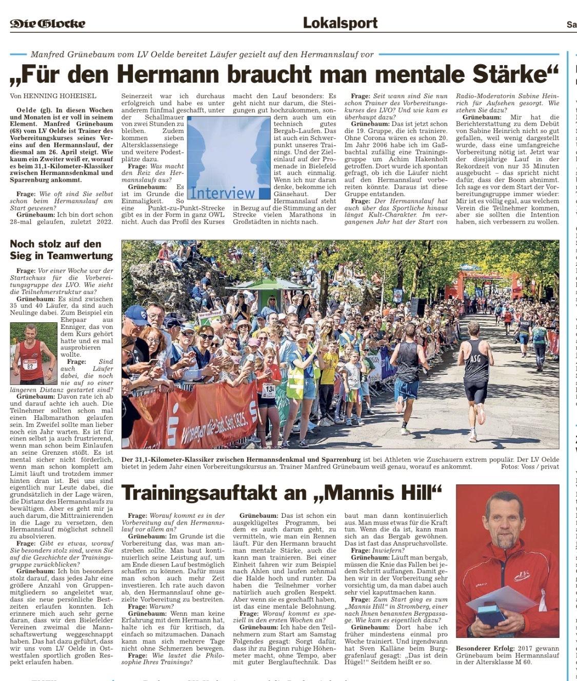 Bericht Hermannslaufvorbereitung